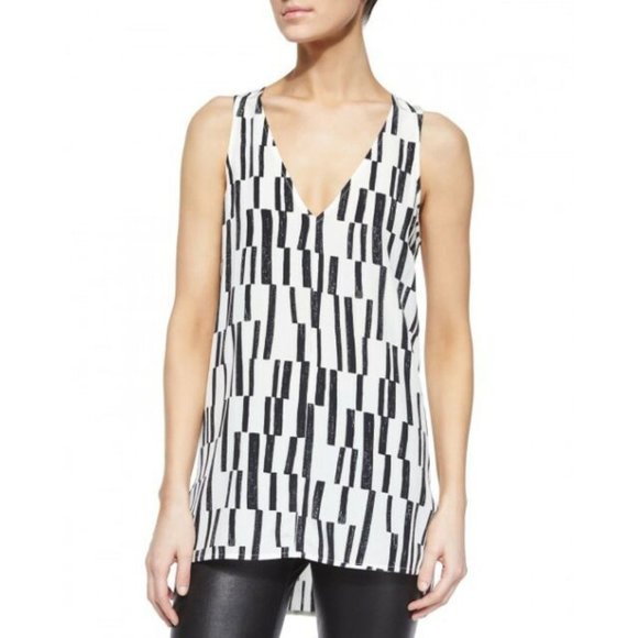 Vince sleeveless silk patterned blouse - Picture 1 of 4